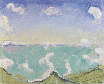 Paysage près de Caux avec des nuages ascendants - Ferdinand Hodler